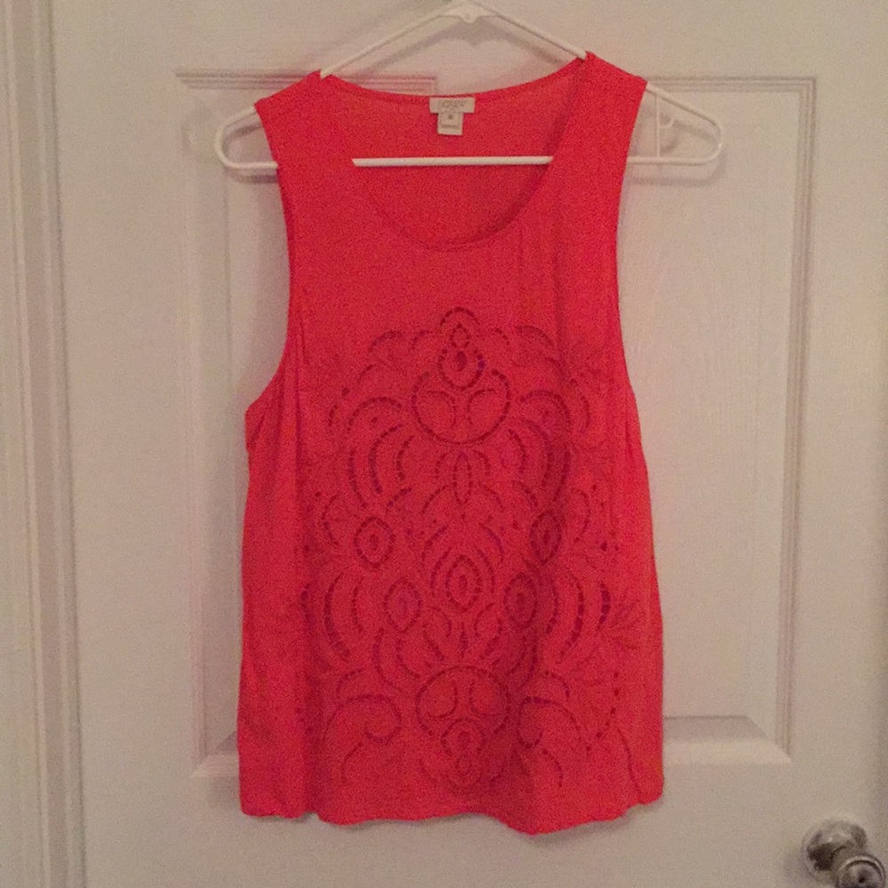 J. Crew Factory Embroidered Eyelet Tank Top
